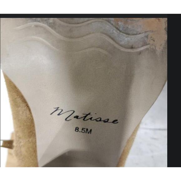 Matisse Caty Suede Brown Ankle Boots Western Block Heel 8.5 - Picture 2 of 7